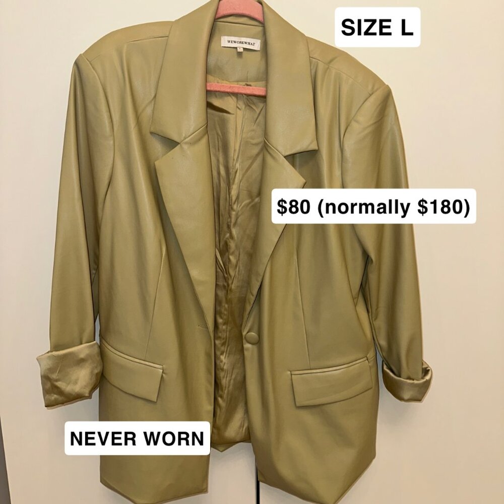 WeWoreWhat Leather Blazer